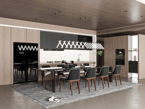 Modern dining room Modello 3D