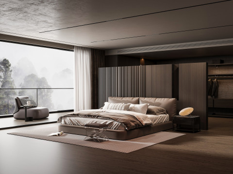 Modern bedroom Modello 3D