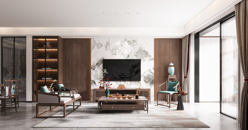 Modern living room 3D Модель .c4d .max .obj .3ds .fbx .stl .blend 