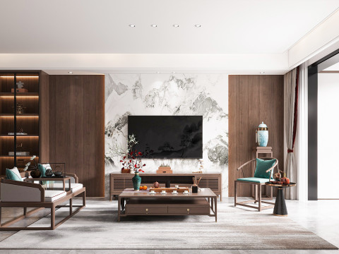 Modern living room 3Dモデル