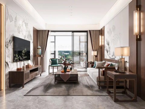 Modern living room 3D Model