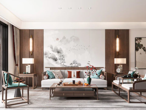 Modern living room 3D Model