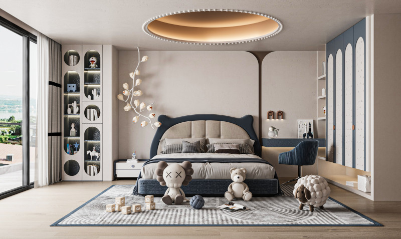 Modern bedroom 3D 模型 .c4d .max .obj .3ds .fbx .stl .blend 