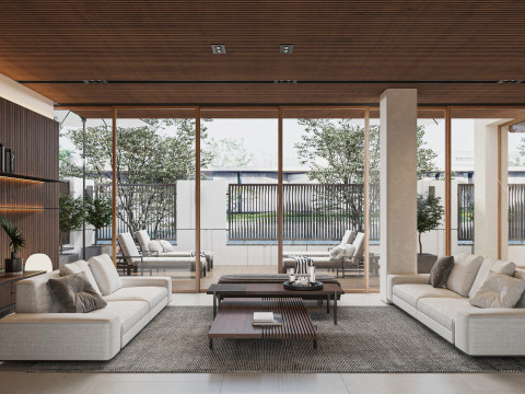 Modern living room Modello 3D