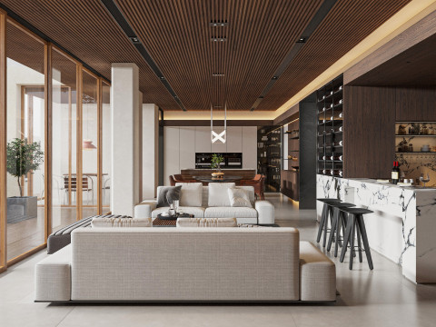 Modern living room Model 3D