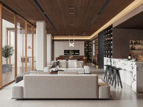 Modern living room 3D Model