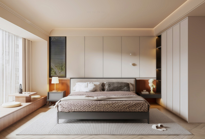 Modern bedroom 3D Model .c4d .max .obj .3ds .fbx .stl .blend 