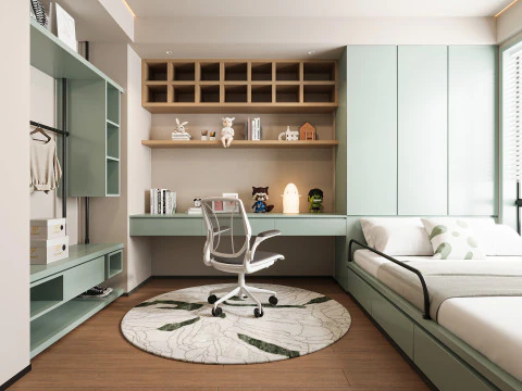 현대적인 침실 3D 모델