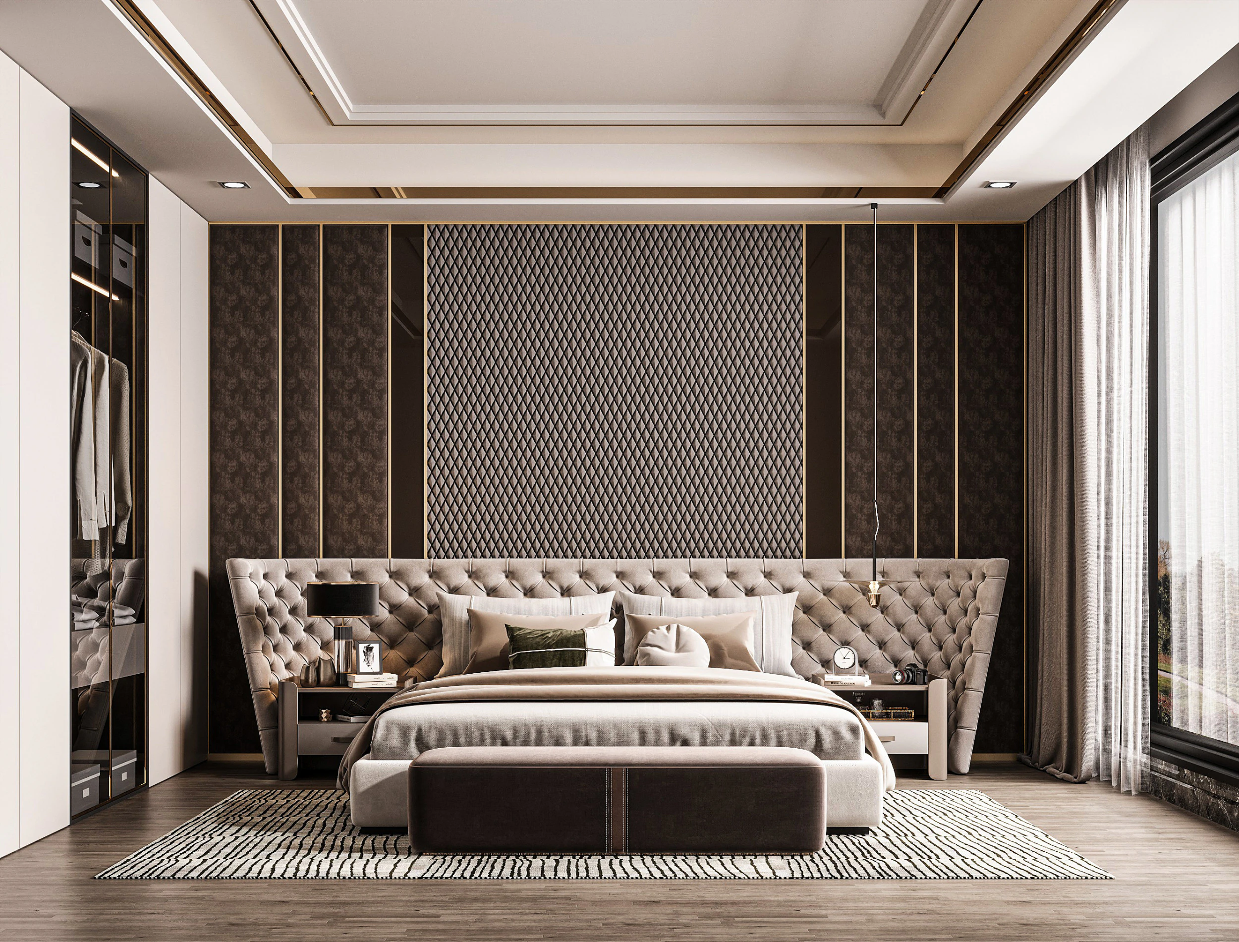 Modern bedroom 3D Model .c4d .max .obj .3ds .fbx .stl .blend