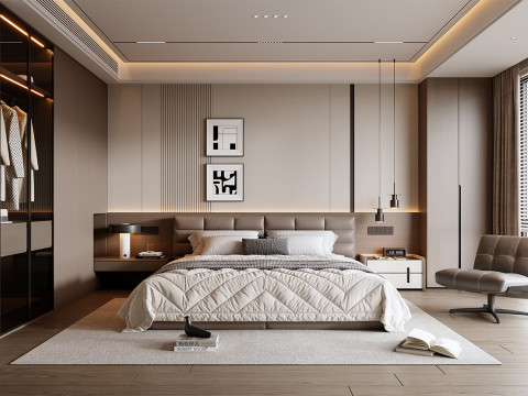 Modern bedroom Modelo 3D