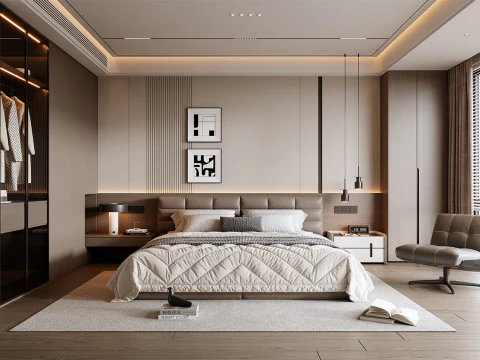 Modern bedroom 3D Model