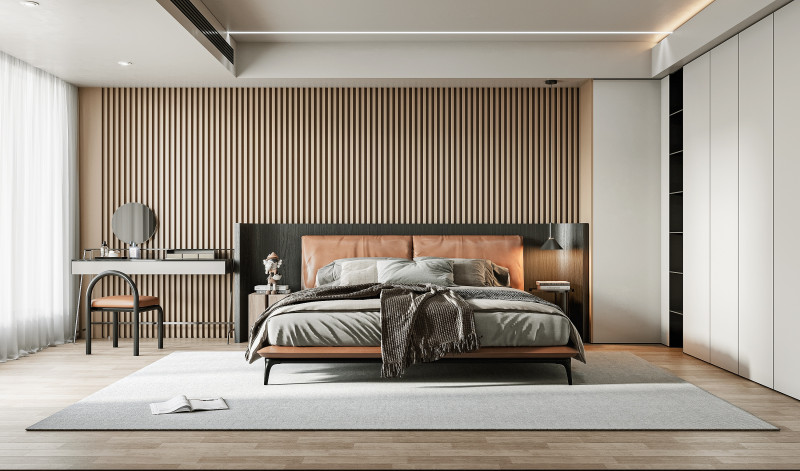Modern bedroom 3Dモデル .c4d .max .obj .3ds .fbx .stl .blend 