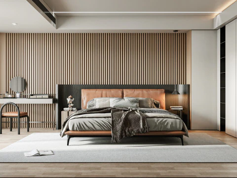 モダンなベッドルーム 3Dモデル