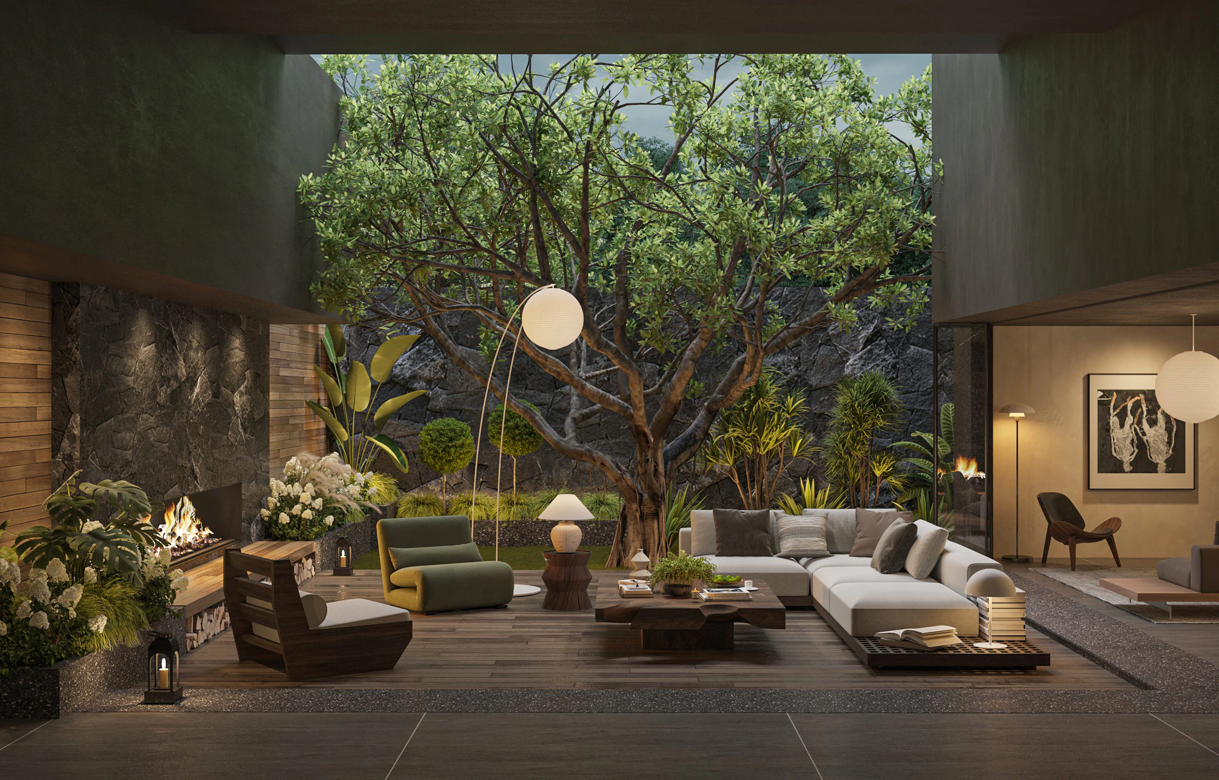 Modern living room 3D Model .c4d .max .obj .3ds .fbx .stl .blend