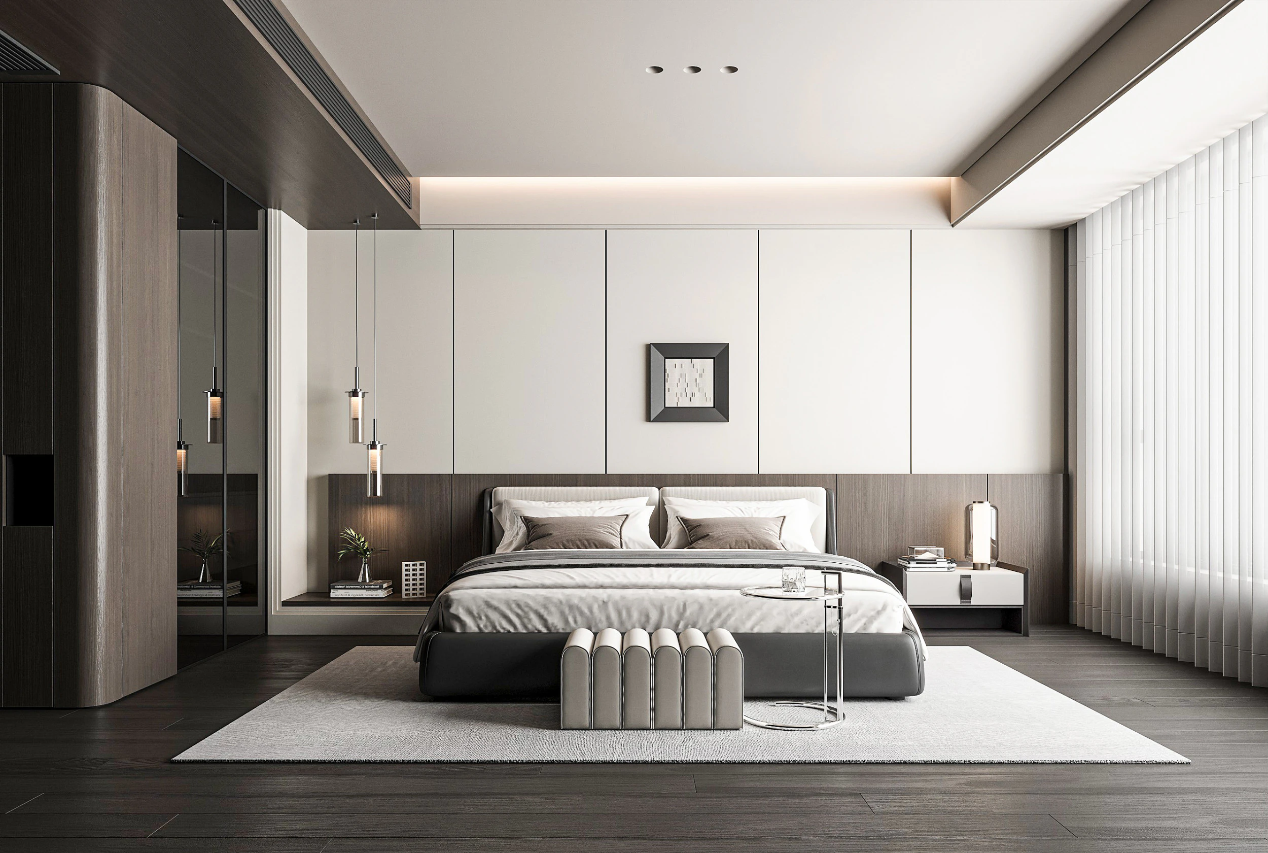 Modern bedroom 3D Model .c4d .max .obj .3ds .fbx .stl .blend 