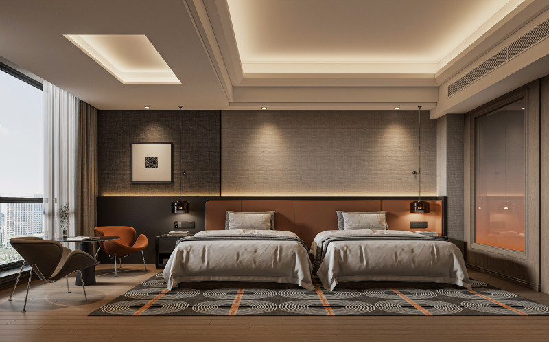 Modern bedroom Model 3D .c4d .max .obj .3ds .fbx .stl .blend 