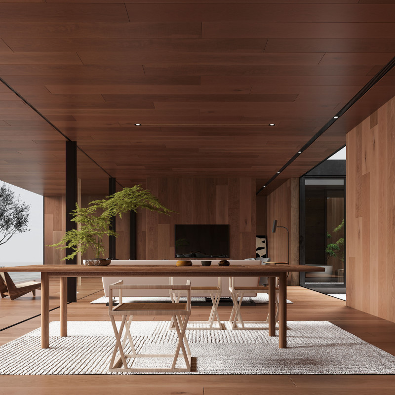 Modern dining room 3D 모델 .c4d .max .obj .3ds .fbx .stl .blend 
