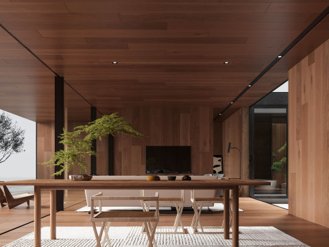 Modern dining room 3D 모델