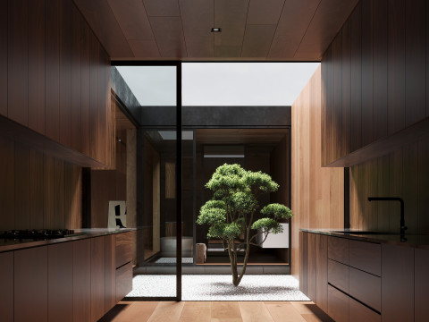 Modern dining room 3D 모델