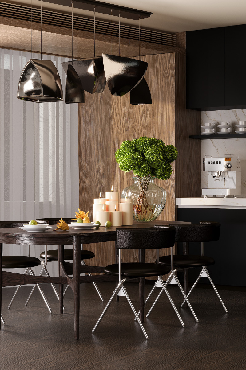Modern dining room Modello 3D .c4d .max .obj .3ds .fbx .stl .blend 