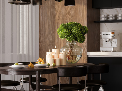 Modern dining room 3D 모델