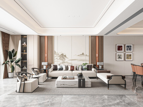 Modern living room 3D 모델