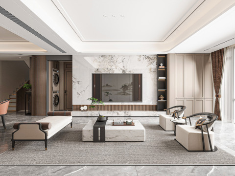 Modern living room Modèle 3D