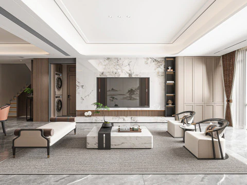 Modern living room 3D Model