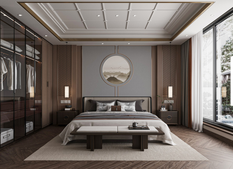 Modern bedroom Modelo 3D .c4d .max .obj .3ds .fbx .stl .blend 