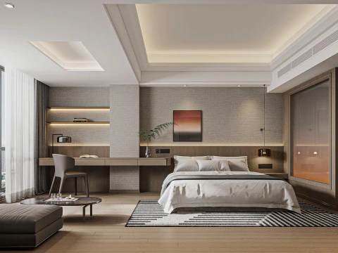 dormitorio moderno Modelo 3D