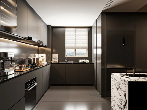 Dapur modern Model 3D