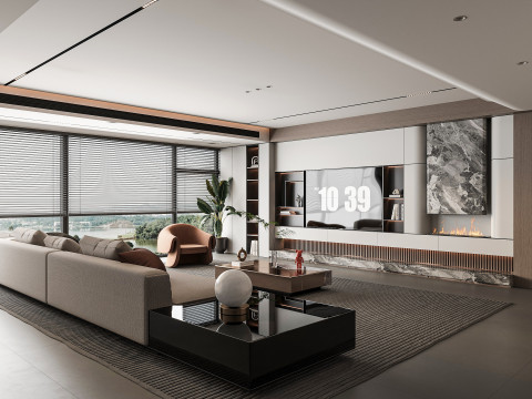 Modern living room 3D 모델