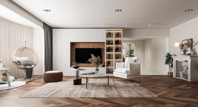 Modern living room 3D मॉडल .c4d .max .obj .3ds .fbx .stl .blend 