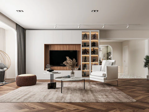 Sala de estar moderna Modelo 3D