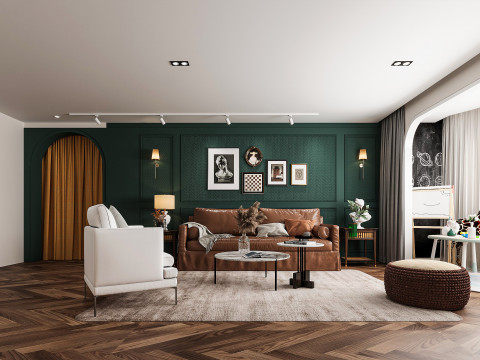 Modern living room 3D मॉडल