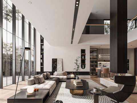 Modern living room 3D Model