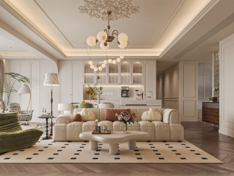 Modern living room 3D 모델