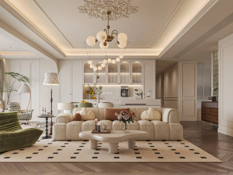 Salon moderne Modèle 3D