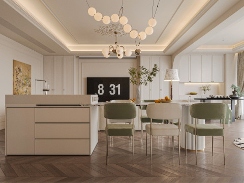 Modern living room 3D-Modell