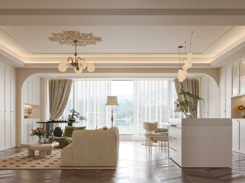 Modern living room 3D-Modell