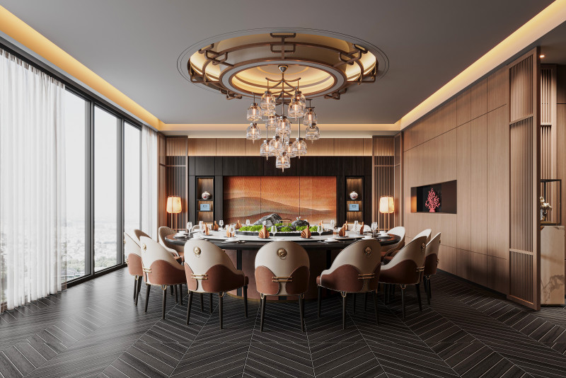 Modern dining room 3D Model .c4d .max .obj .3ds .fbx .stl .blend 