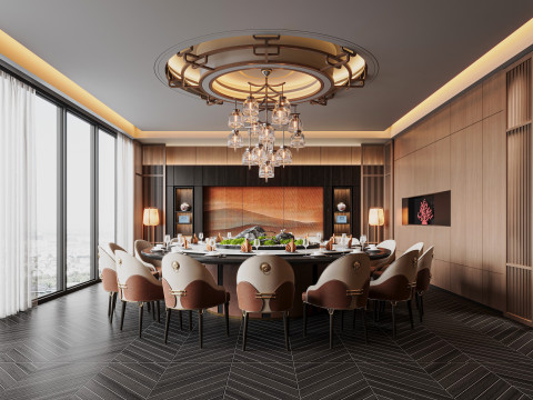 Modern dining room 3D Model