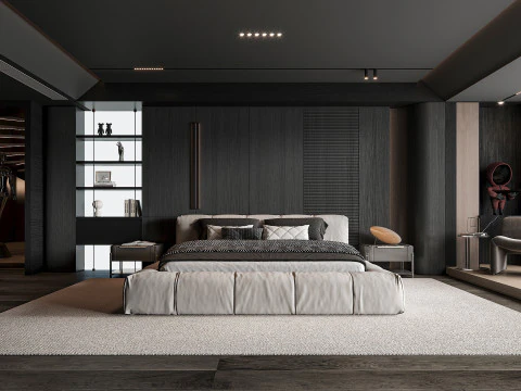 Modern bedroom 3D Model