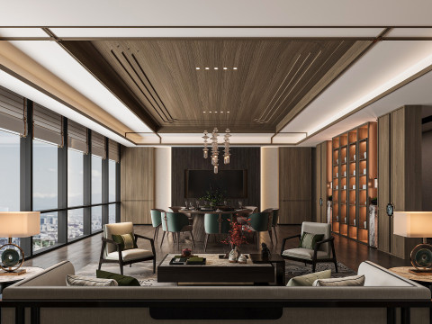 Modern dining room 3D Model