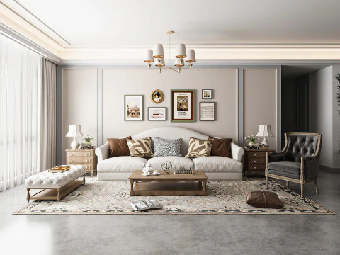 Soggiorno moderno Modello 3D