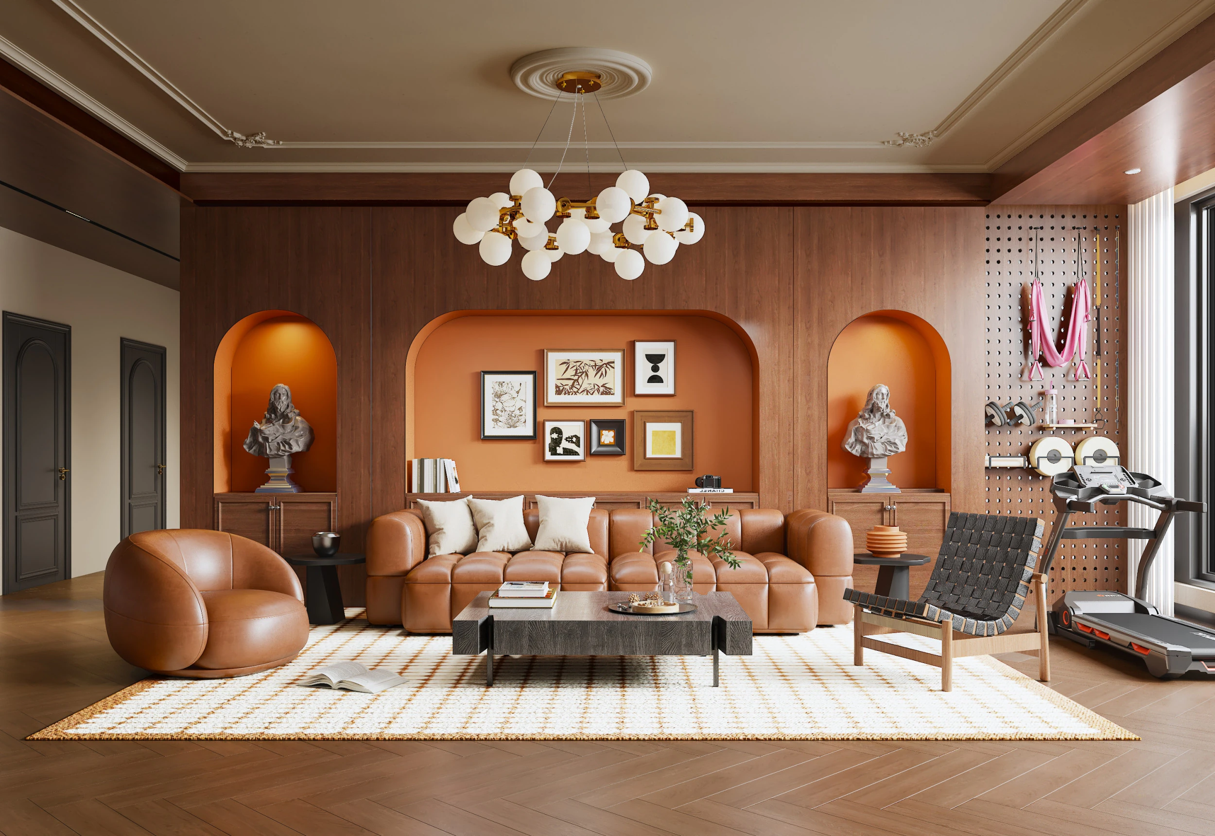 Modern living room 3D Model .c4d .max .obj .3ds .fbx .stl .blend 