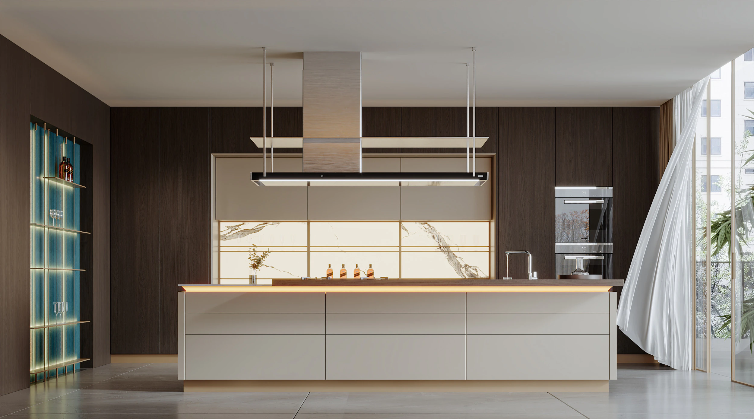 Modern kitchen 3D Model .c4d .max .obj .3ds .fbx .stl .blend 