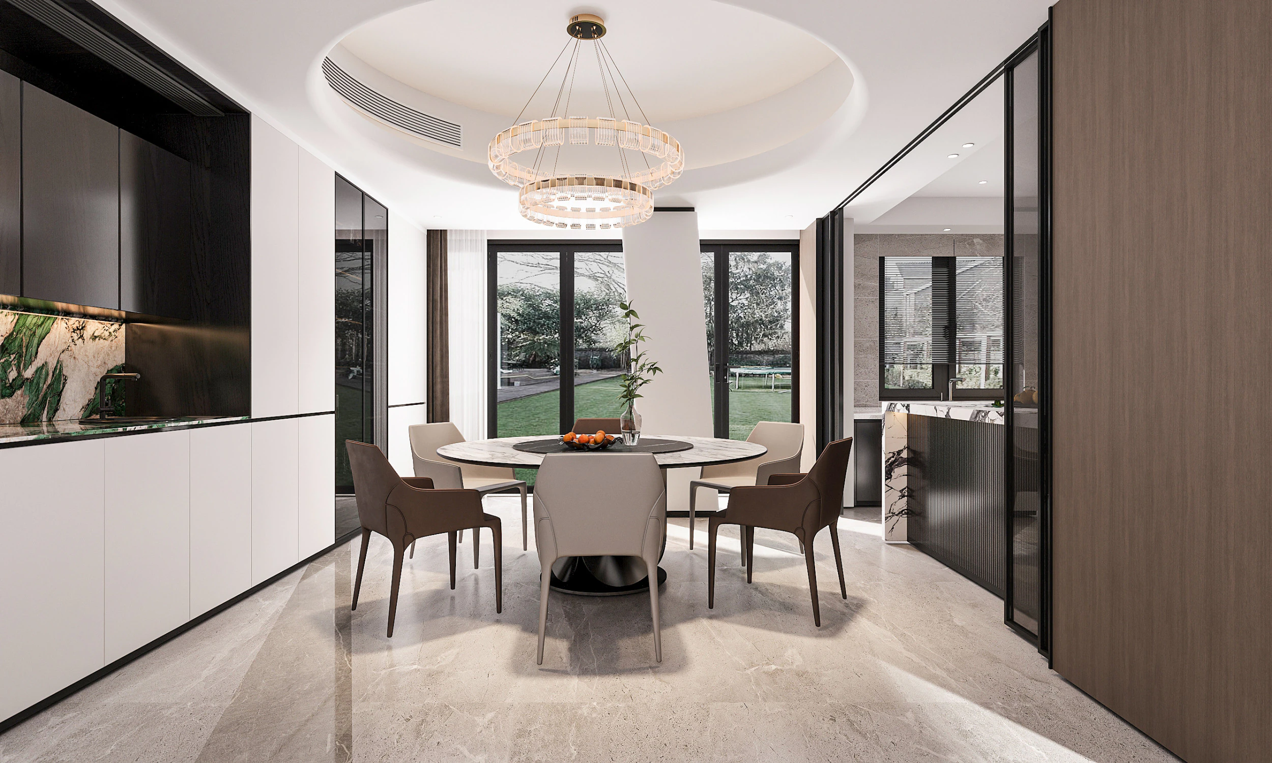 Modern dining room 3D Model .c4d .max .obj .3ds .fbx .stl .blend 