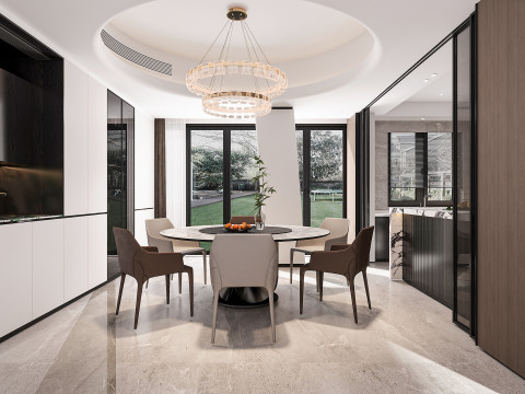 Modern dining room 3D 모델