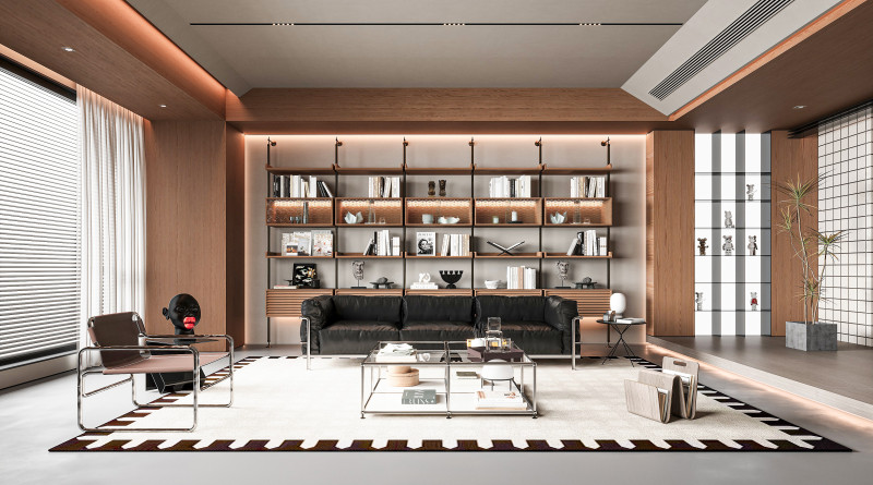 Modern living room Model 3D .c4d .max .obj .3ds .fbx .stl .blend